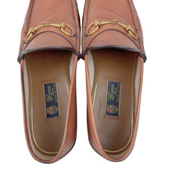 GUCCI Brown Leather 1953 Roos Classic Horsebit Loafer Mens 10 ITALY - Picture 4 of 11